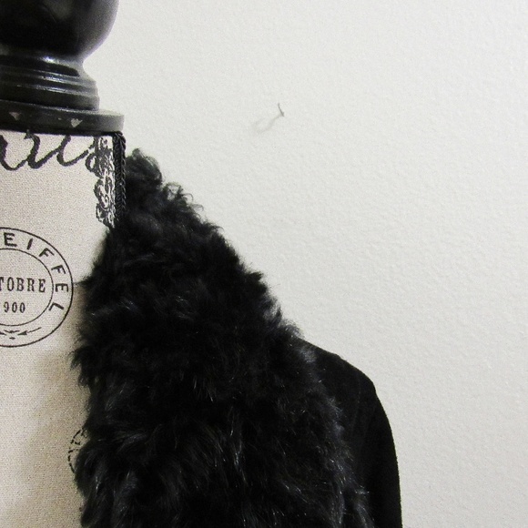 BANANA REPUBLIC Fur Collar Formal Trench Coat - Picture 6 of 8